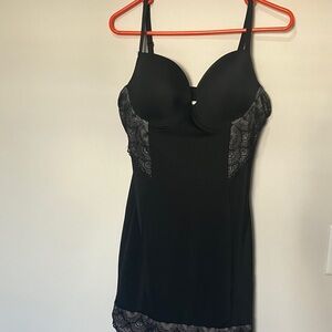 Marilyn Monroe Black Lace-Trim Slip Dress - Women Intimates. 2X